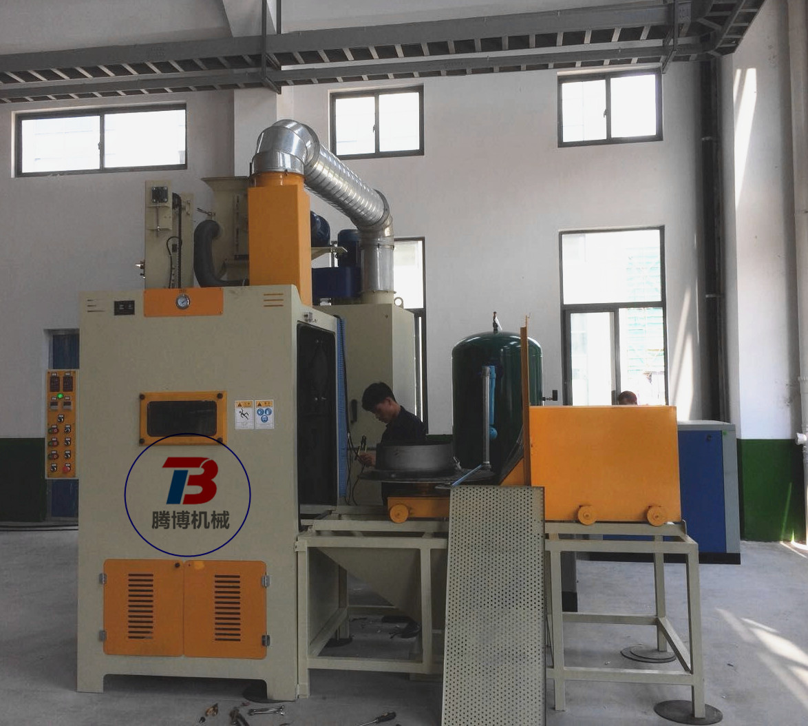 數(shù)控行程升降加壓式轉(zhuǎn)臺(tái)自動(dòng)噴砂機(jī)，高強(qiáng)度噴丸機(jī)