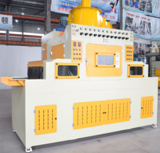 電熨斗專用噴砂機設備，輸送式噴砂機