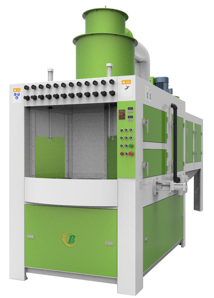 電飯鍋轉(zhuǎn)盤(pán)式自動(dòng)噴砂機(jī)，炊具件自動(dòng)噴砂機(jī)